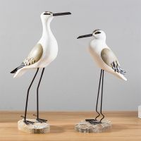 1 Set Wooden Seagull Figurine Rustic Vintage Sea Bird Sculpture Mediterranean Coastal Beach Ornaments Nautical Decor S27 21