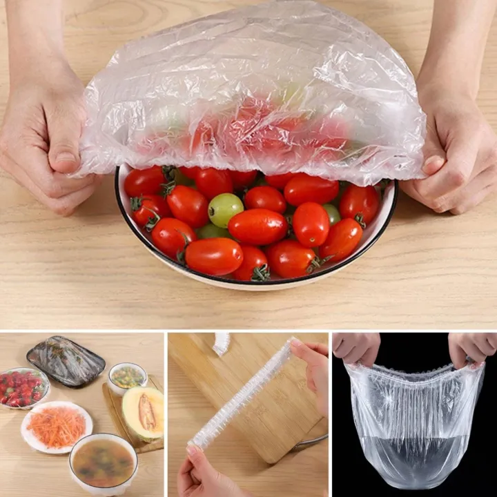 100Pcs Disposable Elastic Plastic Food Cover | Lazada PH