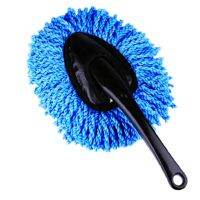 Car Duster Blue Small Wax Tow Triangular Brush With ABS Plastic Handle