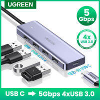 jianzhifen UGREEN ฮับ USB C 4พอร์ต USB ชนิด C ไปยัง USB 3.0ฮับตัวแยกอะแดปเตอร์สำหรับ MacBook Pro iPad Pro Samsung Galaxy Note 10ฮับ USB S10