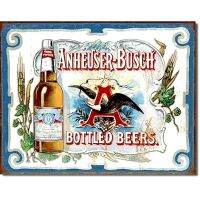 Wall Décor tin sign spot stocks Budweiser Bottled Beers Vintage - Man Cave Garage Art，size：20X 30cm