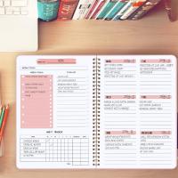 Daily Weekly Planner A5วาระสมุดบันทึกที่ไม่มีวันที่พร้อมรายการสิ่งที่ต้องทำเป้าหมายรายสัปดาห์ Habit Tracker Organizer Book สำหรับการวางแผน52สัปดาห์