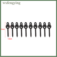 Wxfengying สกรู10ชิ้นพร้อมแกนหมุนแบบวงแหวน D-Rig Chod ปลายเกือกม้าจัดการกับเหยื่อ