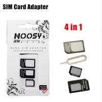 4 IN 1 Noosy SIM Card Adapter Kit Nano, Micro,Needle For iPhone, Moto E, Nokia