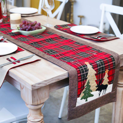 [สงสัย] ตารางคริสต์มาสผ้าปูโต๊ะอาหารแบบไหลครอบคลุมอุปกรณ์ตกแต่งงานเลี้ยงสถานที่เสื้อผ้าเครื่องประดับ