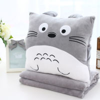 Hachi หมอน ผ้าห่ม TOTORO 2IN1 ใช้ที่สำนักงาน บ้าน หมอนงีบหลับ ผ้าห่มขนาดใหญ่ ขนาด 1เมตร x 1.7เมตร ที่นอน หมอน แถมผ้าห่ม หลับ โตโตโระ