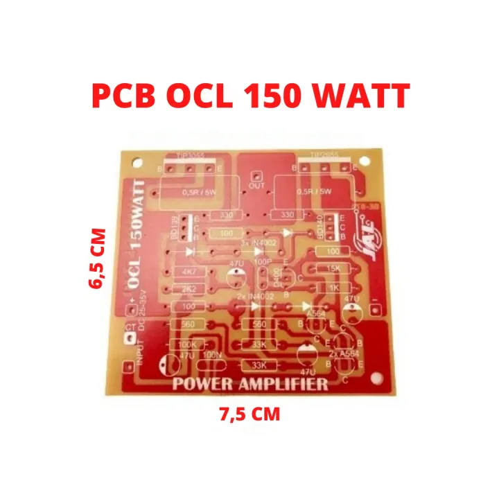 PAPAN PCB DRIVER POWER OCL 150 WATT MONO HANYA PCB SUPER OCL SOCL
