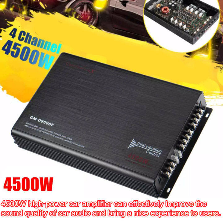 เครื่องขยายเสียงรถยนต์4ช่องสัญญาณ4500w-เพาเวอร์แอมป์สูงเครื่องขยายเสียงสเตอริโอสี่ทางคลาส-a-b