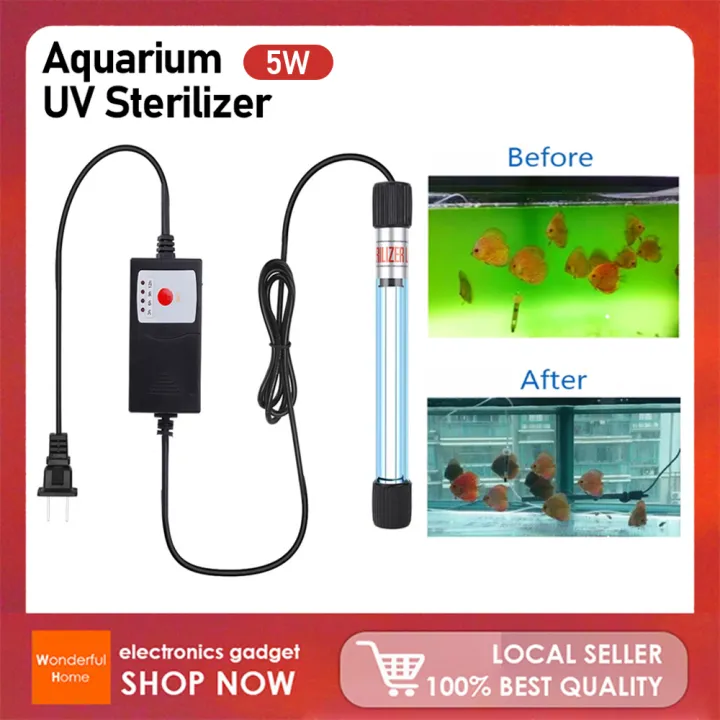 【Philippine spot】220V UV Light for Aquarium 5W With Timer Sterilization