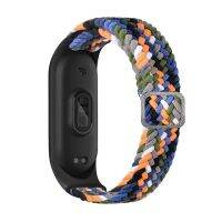 【100%-New】 【The-Best】 สายไนลอนสำหรับ Mi Band 6 5 4 3สายปรับได้สำหรับ Xiomi 5 6สายรัดข้อมือแบบถักยืดหยุ่น Band6