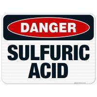 ป้ายกรดซัลฟูริกอันตรายจาก Sigo ป้ายผลิตในสหรัฐ OSHA ป้ายอันตรายม. ป้องกันการจางหายอลูมิเนียมสะท้อนแสงใช้ภายนอกอาคาร
