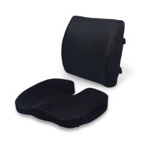 Seat Cushion Lumbar Support Pillow with Adjustable Strap-Chair Cushions for Sciatica Pain Relief-with Washable Cover