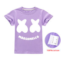 ดีเจ Marshmello ชายหญิงแขนสั้นเสื้อยืดผ้าฝ้าย 100% เด็กเสื้อยืดเด็กเสื้อผ้า A930 แฟชั่นสบายๆหลวมความชื้น wicking ท็อปส์