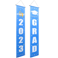 ป้ายกลางแจ้งเครื่องประดับ Grad Party ตกแต่ง Graduation แขวนแบนเนอร์อุปกรณ์ตกแต่ง2023 Porch 100d ผ้าโพลีเอสเตอร์