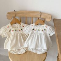 Baby Girls Clothing Short Sleeve Tops T-Shirt+Shorts Summer Outfits 0-3T Toddlers Infants Floral Clothes set  by Hs2023