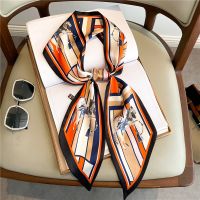 ۩❖ Luxury Horse Print Skinny Neckerchief Scarf for Women Hair Bands Ribbons Satin Silk Neck Tie Headscarf Bandana Design Wrist Wrap