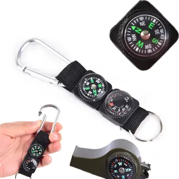 Mini Compass Outdoor Keychain Travel Key Ring Camping Hiking Accessories