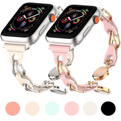 Woman luxury strap for apple watch band 45mm 44mm 38mm 40mm 42mm Ultra 49mm Metal bracelet iwatch series 8 7 6 5 se Accessories Straps