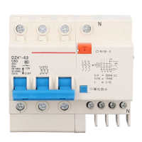 Electric Leakage Circuit Breaker 50/60Hz 3P 63A 220V Overload Short Circuit Leakage Protection Residual Current Circuit Breaker Electrical Circuitry P