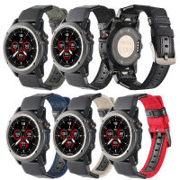 เหมาะสำหรับ Garmin Fenix 3 สายนาฬิกาไนลอนแบบทอสายนาฬิกาหนังไนลอนแบบถอดเร็ว Jiaming 26mm สายนาฬิกา