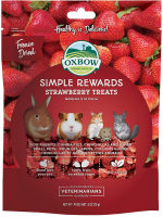 Oxbow Strawberry Treats สตรอเบอรี่อบแห้ง ขนมสำหรับกระต่าย ชินชิล่า แกสบี้