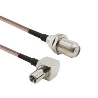 F Female Jack to TS9 Male Plug Right Angle Connector RG316 Coaxial Cable Pigtail Antenna TS9-F Adapter 10CM-1M