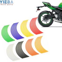 ☜▥ Motorcycle Sticker Car Wheel Tire Stickers Reflective Rim Band Exterior Accessories Universal for KAWASAKI Z250 Z750 Z800 Z900