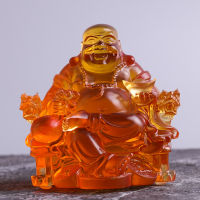 พระพุทธรูป Maitreya เคลือบพระพุทธรูปหัวเราะถุงผ้าพระภิกษุสงฆ์ตกแต่งอุปกรณ์ฮอลล์พุทธตกแต่งวัด