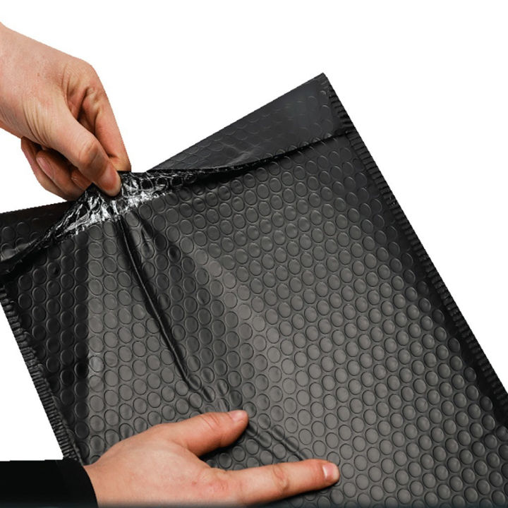 50pcs-black-poly-bubble-mailer-bubble-mailers-padded-envelopes-for-gift-packaging-lined-poly-mailer-self-seal-18-x-26cm-bag