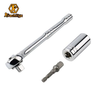 Krachtige kunci pas soket heksagonal kunci pas soket ekstensi 3/8 multifungsi kunci pas Ratchet lengan Universal 7-19mm