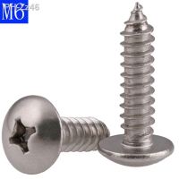 M6 6mm 304 Stainless Phillips Truss Head Sheet Metal Screw Self Tapping Screws Woodworking