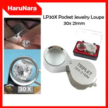 Portable Jewelers Eye Loupe Magnifier Magnifying Glass Jewelry Diamond  30x21mm - AliExpress