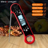 ♞ Instant Read Meat Thermometer with Backlight Waterproof Food Thermometer for Cooking Outside Grill Kitchen and BBQ