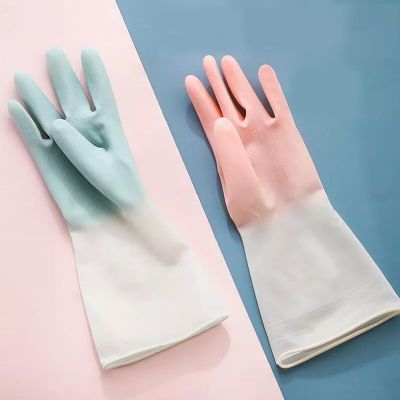 Eyliden 1Pair  Silicone Cleaning Gloves Dishwashing Cleaning Gloves Scrubber Dish Washing Sponge Rubber Gloves Cleaning Tools Safety Gloves