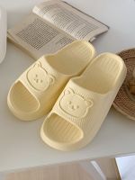 ❦☼✲ Thin strips of anti-slip anti-odor bear slippers for men and women summer student home bathing couples