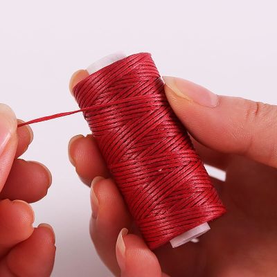 【CW】 50M/Roll Hand woven Wax RopeHand stitched Flat Wax Thread Chinese Knot Macrame Cord Bracelet Braided String Accessories