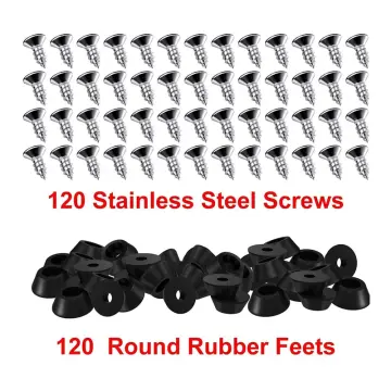 52pcs for Cutting Board (0.31x0.59Inch) Anti Scratch Rubber Cutting Board Feet for Chairs & Other Furniture, Black