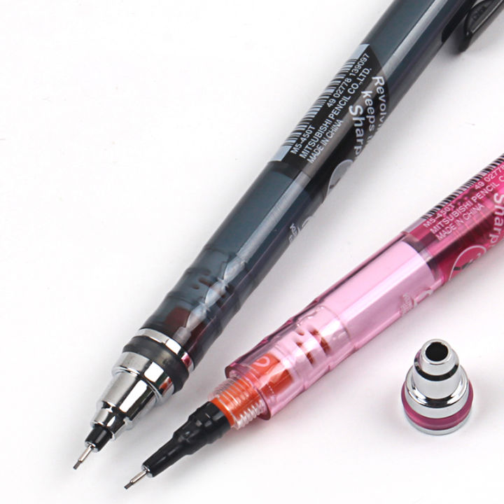 japan-uni-mechanical-pencil1-pieces-batch-0-5mm-lead-rotating-sketch-daily-writing-supplies-m5-450t-student-stationery