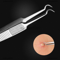 sunkepo6392 Facial EXTRACTOR สิวหัวดำสิวฝ้า Remover แหนบโค้งเข็มเครื่องมือ