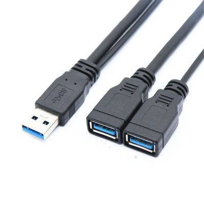 Chaunceybi New USB 3.0 A 1 Male To 2 Female Data Hub Y Splitter Charging Cable Cord Extension Cables