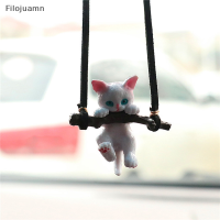 Filojuamn Lashme Car Pendant Cute Branch Cat Rearview Mirror Pendant Car Interior Decoration