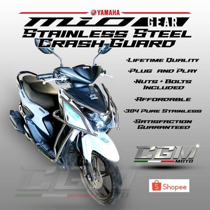 Yamaha Mio Gear Crash Guard Pure Stainless Steel Cgm Lazada Ph