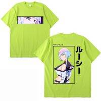 2023NewLucy Eyes Cyberpunk Edgerunners T-Shirt Men Women Anime Teen Black Trend Short Sleeves Tee Shirt Japanese School Cotton เสื้อยืดคอตตอนฤดูร้อน S-5XL