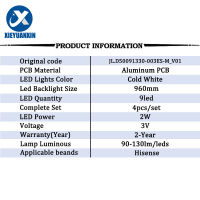 4ชิ้น960มิลลิเมตรสำหรับ Hisense 50นิ้วแสงไฟ LED ทีวี9LEDs H50E3A HZ50A65EH A50A57 HZ50A66ED jl. D50091330-003ES-MV01 50R6040E