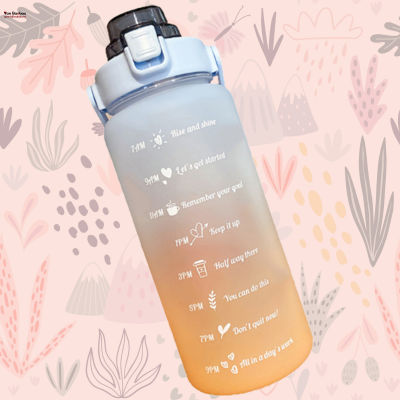 กระบอกน้ำพลาสติกไล่ระดับสีไร้สาร BPA 70ออนซ์กระบอกน้ำเป็นมิตรกับสิ่งแวดล้อมสำหรับการตั้งแคมป์กลางแจ้งเล่นกีฬา