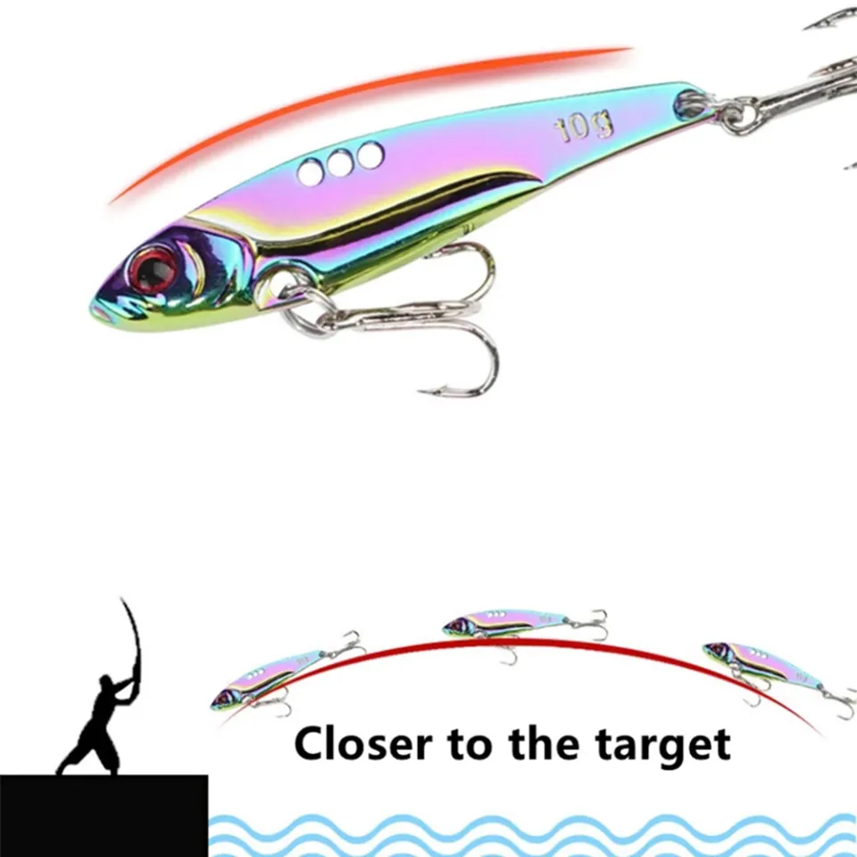 จัดส่งที่รวดเร็ว】เหยื่อตกปลาที่มีสีสันชั้นน้ำทั้งหมด Vib  จำลองประดิษฐ์เหยื่อปลอมโยนยาวเหยื่อตกปลาทะเล