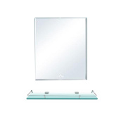 Combo 1 gương nhà tắm GS03 45cmx60cm + 1 kệ kính nhà tắm 50cm x 12cm x