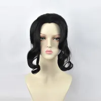 Anime Kimetsu No Yaiba Demon Slayer Cos Wig Kibutsuji Muzan  Cosplay Black Long Curly Hair Halloween Cos Accesory Unisex Headge