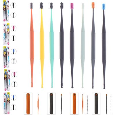 1Set Ear Wax Removal Tool Earwax Cleaning Sticks Earpick Remover Silicone Ear Pick Double Head Ear Cleaner 360° Spiral Swab New