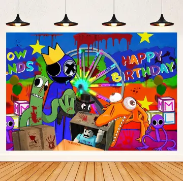 Roblox Rainbow Friends Theme Happy Birthday Party Supplies Banner